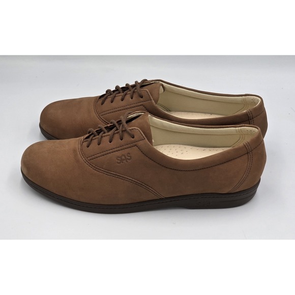 SAS Whisper Walking Oxford Womens 9 N Brown Suede Lace Up Tripad Comfort Shoes. - Picture 5 of 13